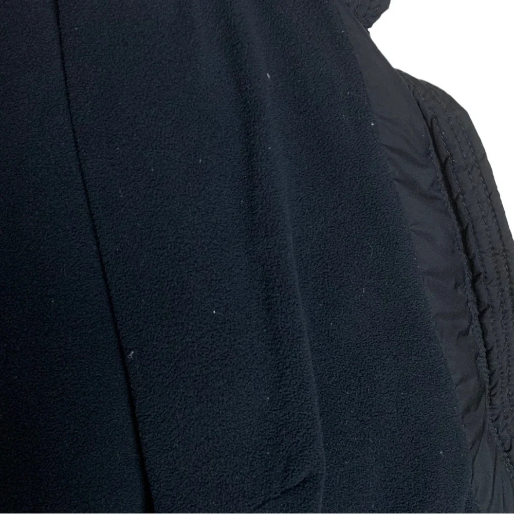 15. Hollister Black Winter Puffer Jacket Size Large Hooded - Picture 14 of 16